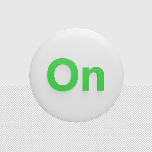 PSD 3d uit-knop render object