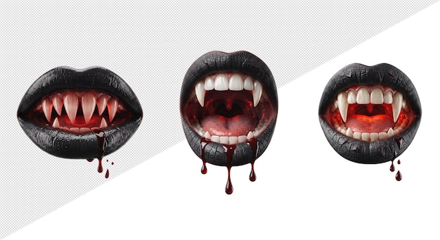PSD 3d vampyrlepper elementsett