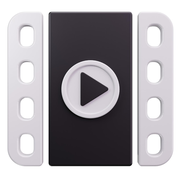 PSD 3d video afspiller ikon