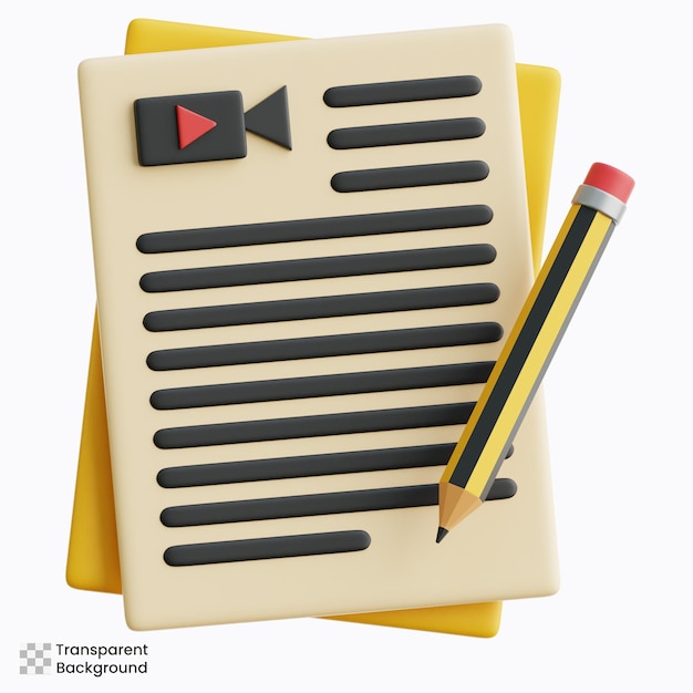 PSD 3d video script dokument