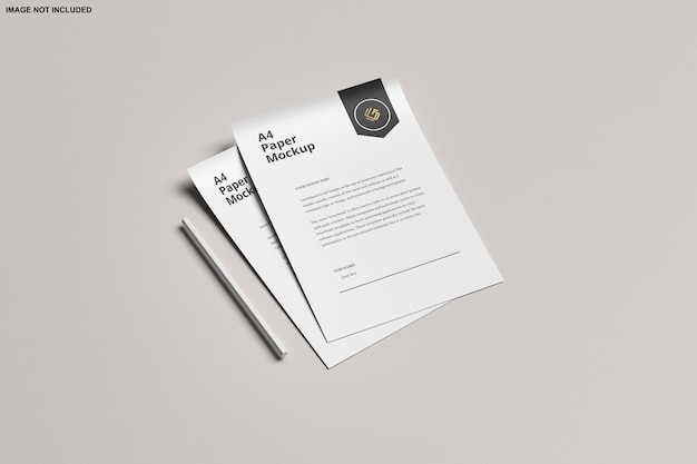PSD a4 papper mockup