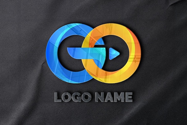 PSD abstrakt interlock logo design