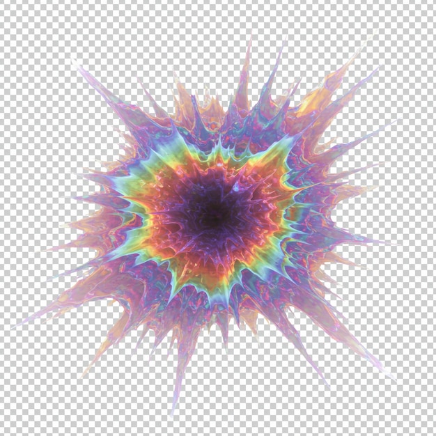 PSD abstrakt kosmisk eksplosjon i regnbuefarger