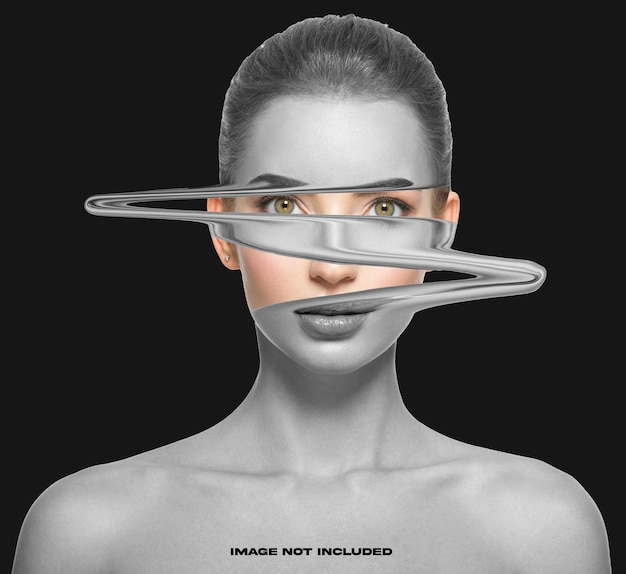 PSD ansigtsmanipulation hud af effekt