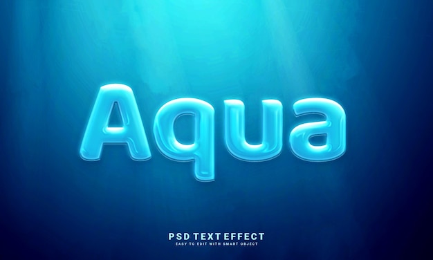 PSD aqua teksti -tehoste