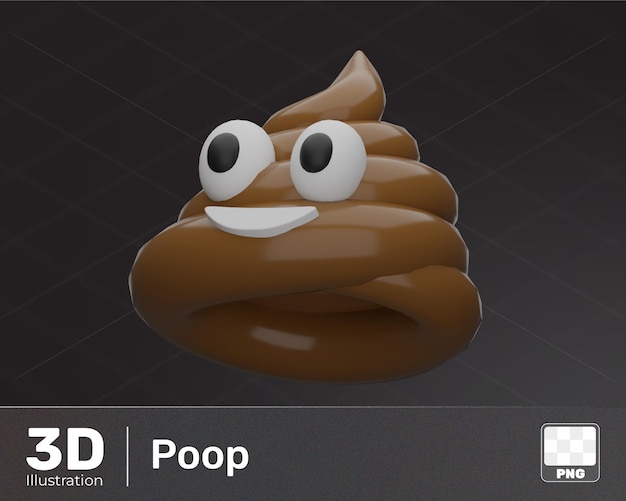 PSD bajs 3d emoji illustration