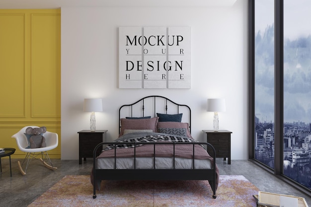 PSD barnerom med mockup-designplakat