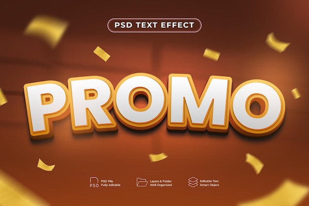 PSD bevorderbaar 3d-teksteffect