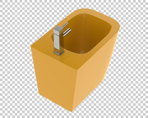 PSD bidé isolert på transparent bakgrunn 3d-rendering illustrasjon