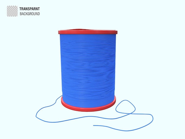 PSD blå farve trådspoler 3d render