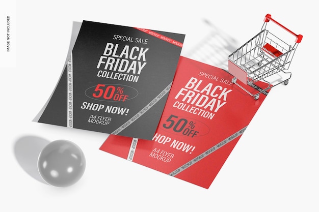PSD black friday a4-flyers mockup 02