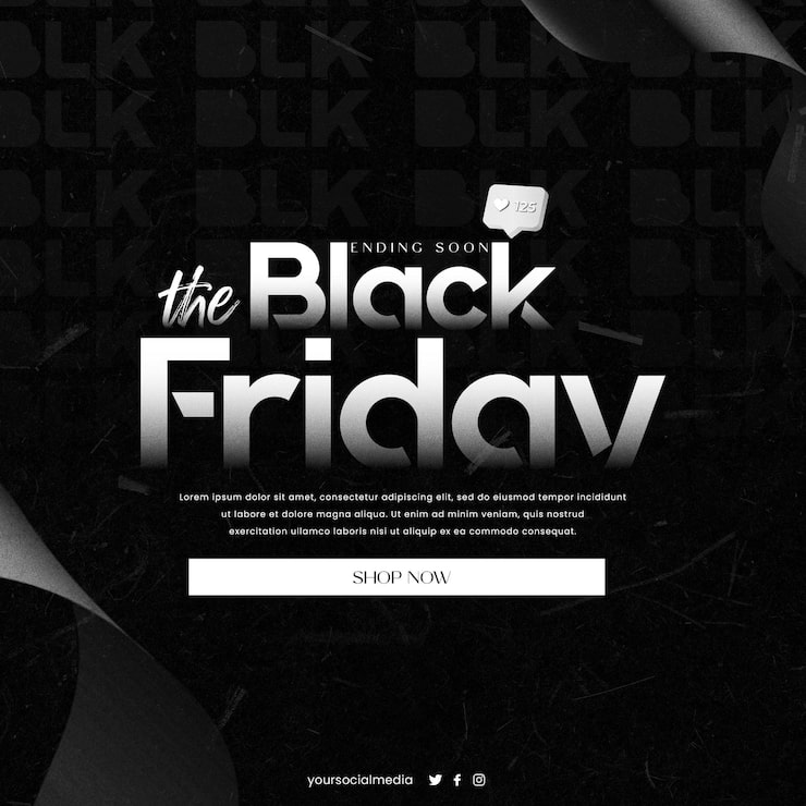 PSD black friday udsalgsreklame