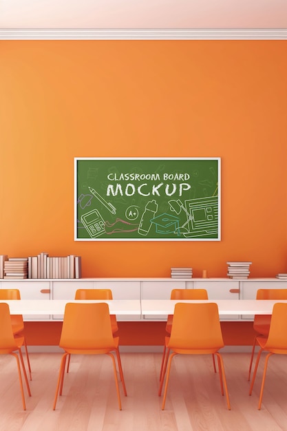 PSD blackboard mockup i klassrum