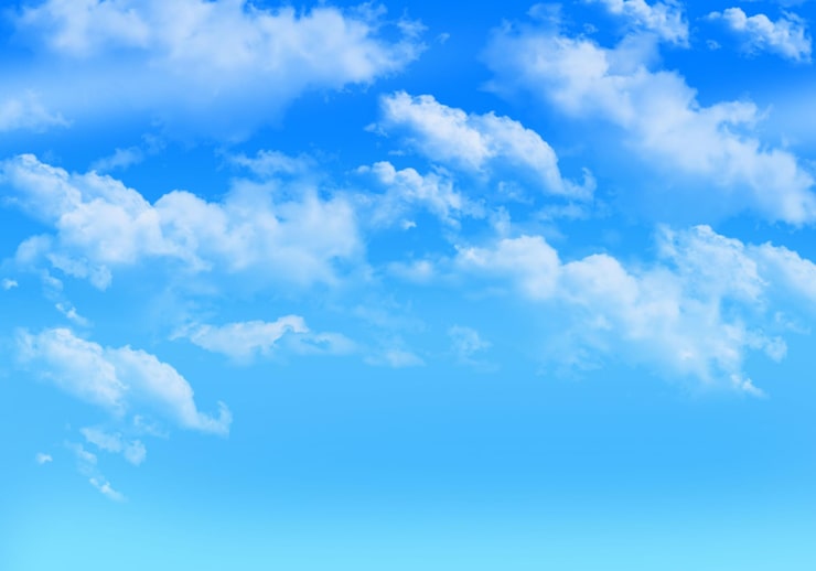 PSD blue sky clouds achtergrondsjabloon
