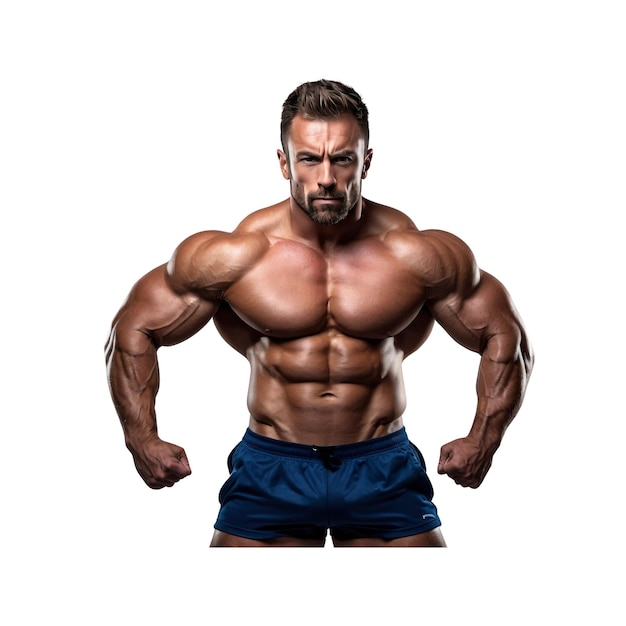 PSD bodybuilder buigen spieren