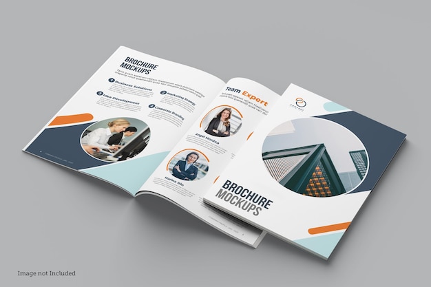 PSD brochure mockup ontwerp geïsoleerd