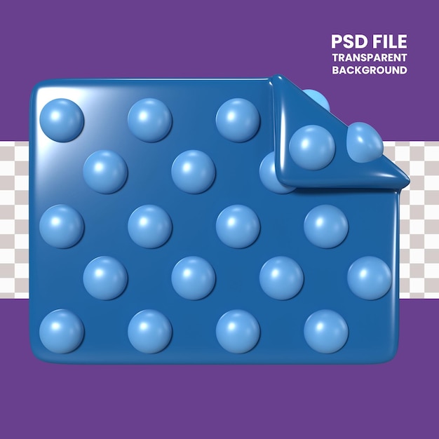 PSD bubbelplast 3d illustration ikon