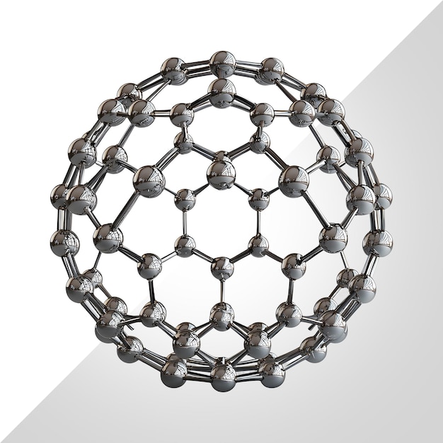 PSD buckminsterfullerene c60 molekylmodell