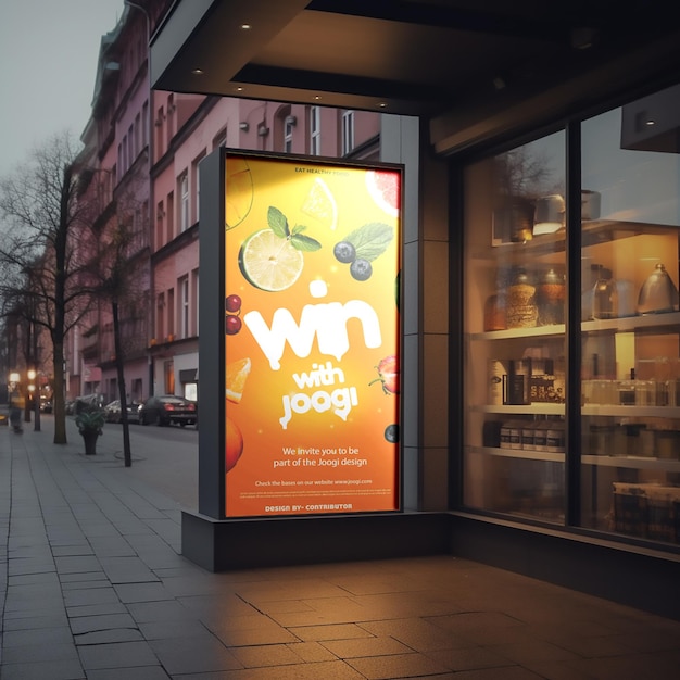 PSD butikk reklame mockup