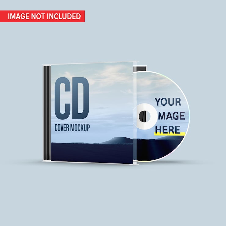 PSD cd-æske mockup-skabelon