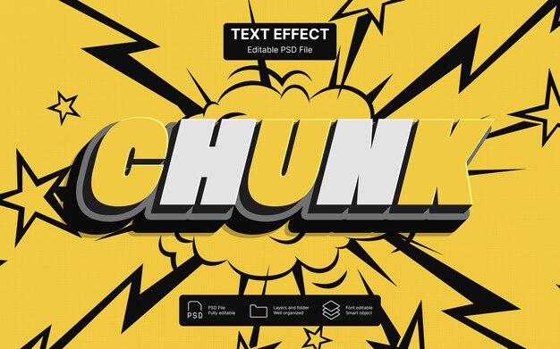 PSD chunk-tekst-effect