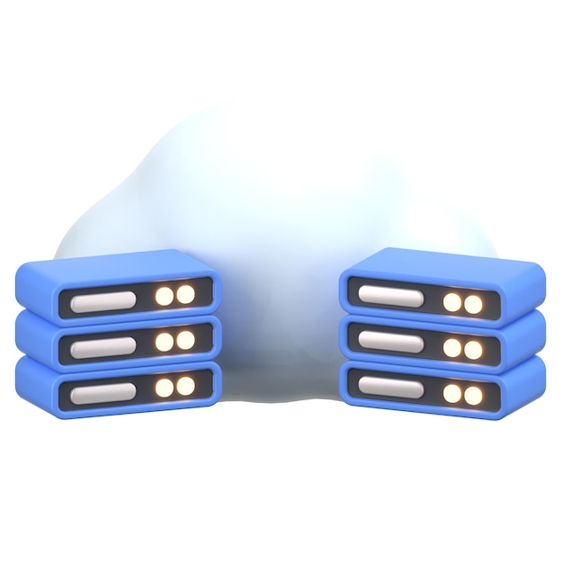 PSD cloud computing 3d illustrationsikonpakkeelement