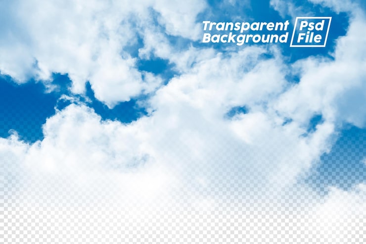 PSD cloud png transparente achtergrond psd-bestand
