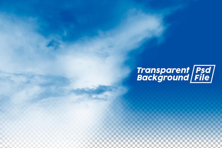 PSD cloud png transparente achtergrond psd-bestand
