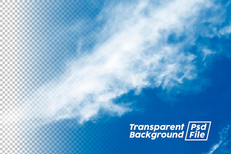 PSD cloud png transparente achtergrond psd-bestand