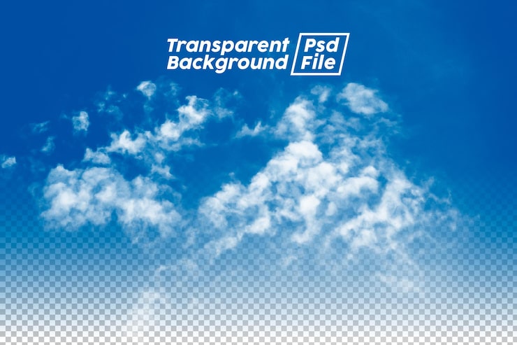 PSD cloud png transparente achtergrond psd-bestand