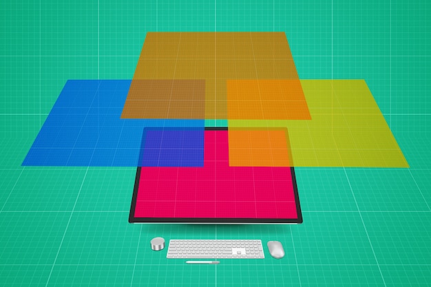 PSD computerskærm-mockup