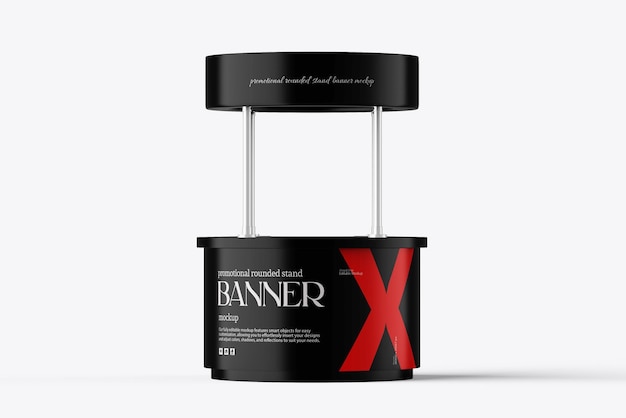PSD creative rounded promotional stand psd mockup