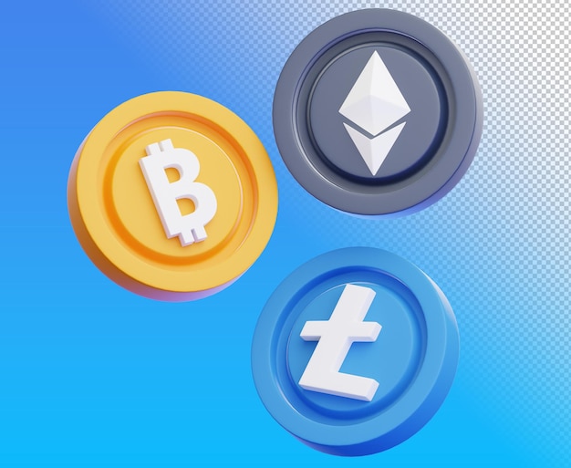 PSD cryptovaluta 3d-illustratie