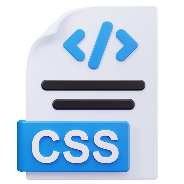 PSD css 파일 아이콘 3d 렌더링된 코드 심볼 문서