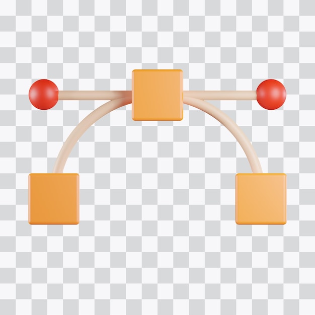 PSD 곡선 벡터 경로 3d 아이콘