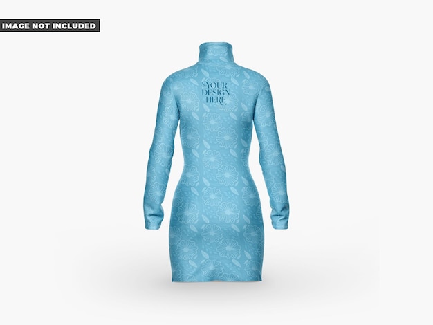 PSD damkjole mockup bagfra