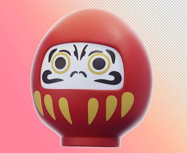 PSD daruma 3d -kuvitus