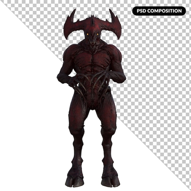 PSD demon isolert 3d-rendering