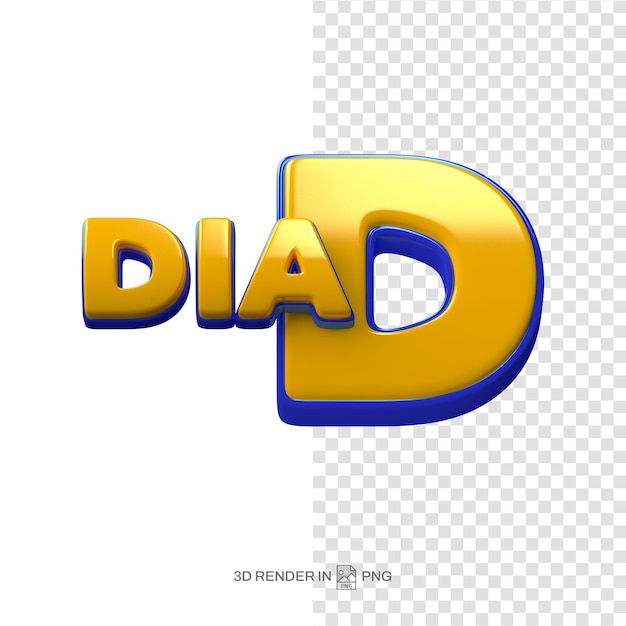 PSD dia d 3d-teksteffect