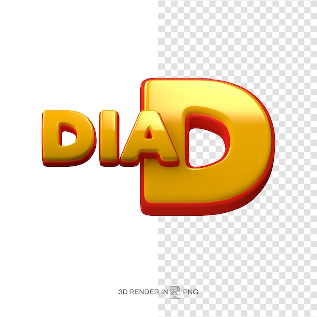 PSD dia d 3d-teksteffect