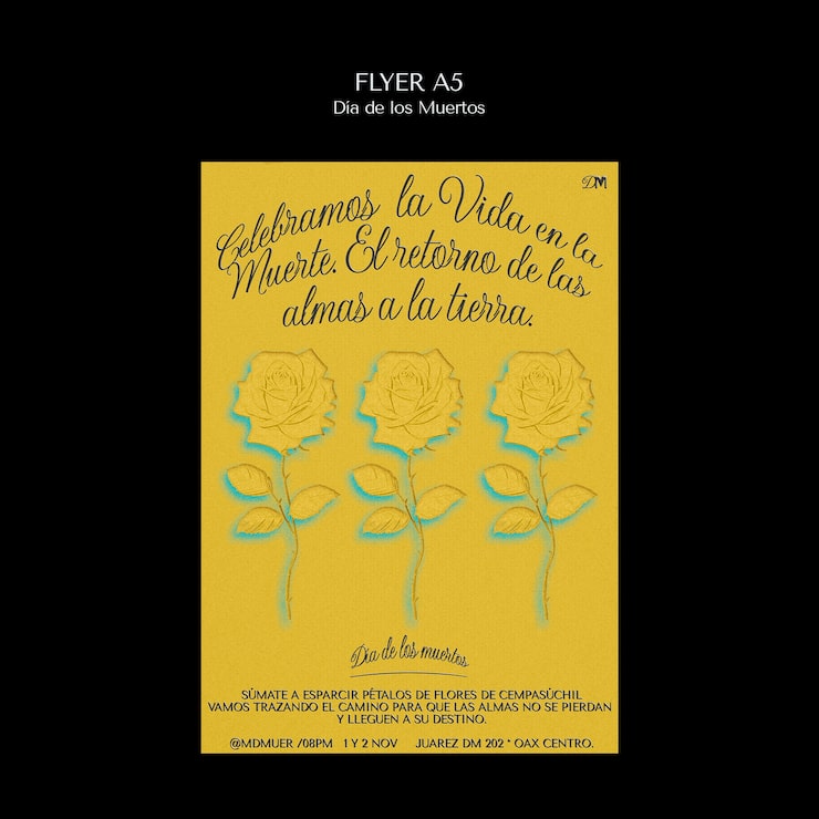 Dia de los muertos celebration template