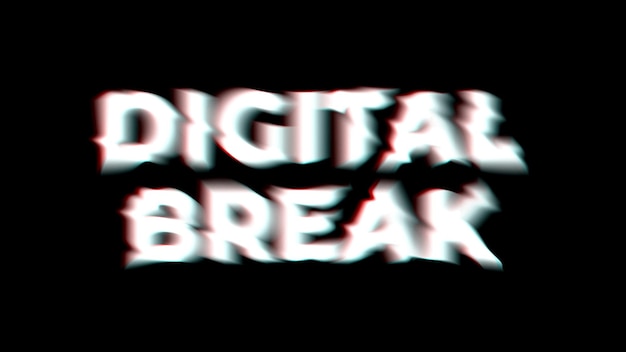 PSD digital break glitch forvrængning tekst effekt