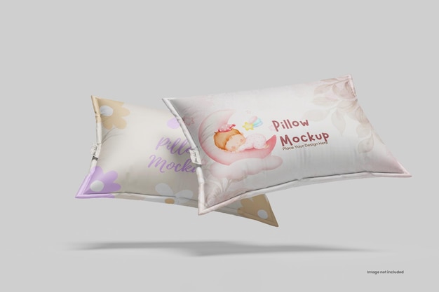 PSD dikdörtgen yastık mockup
