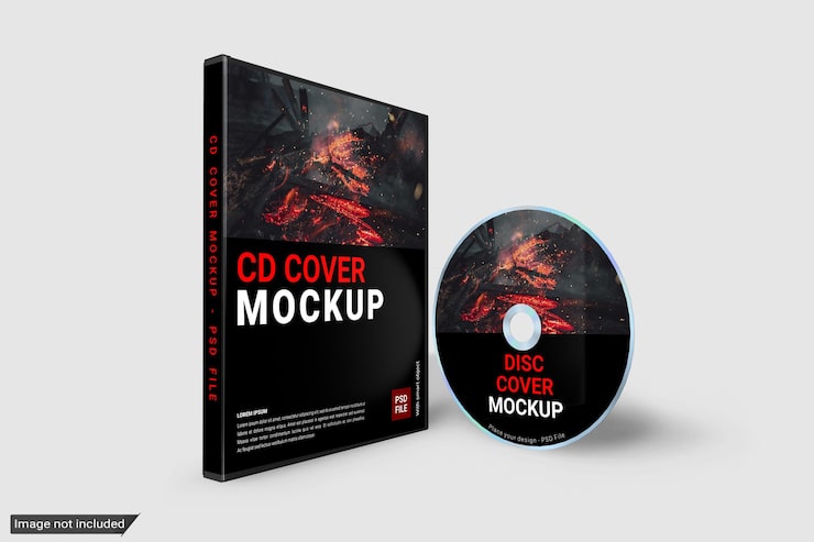 PSD disc cover mockup
