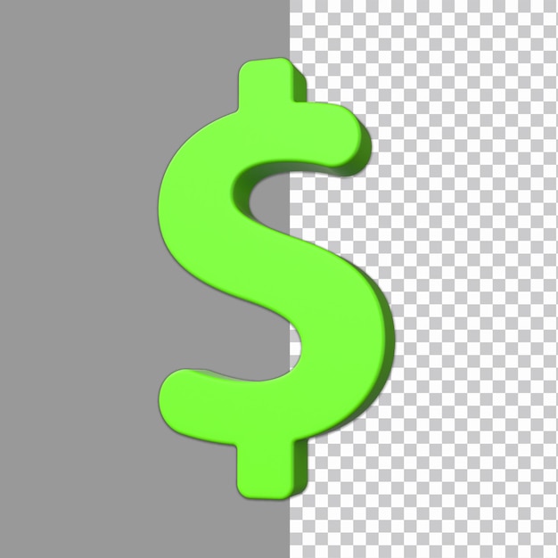 PSD dolar 3d simgesi