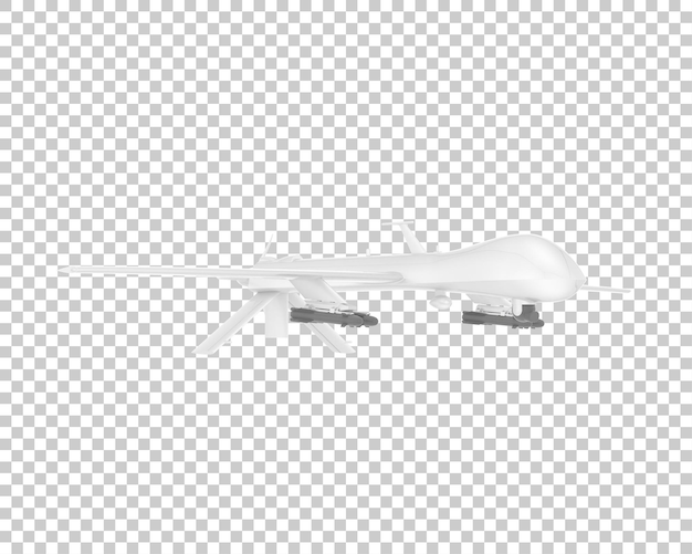 PSD 隔离在透明背景上的无人机3d渲染插图