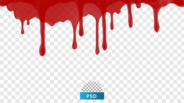 PSD dryppende rød malingskant