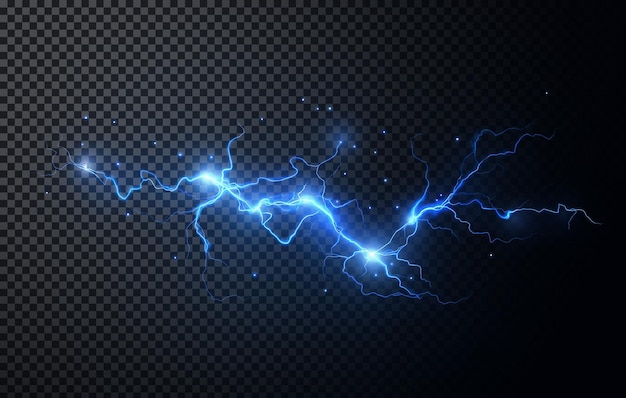 PSD dynamisch blauw bliksem elektrisch ontladingseffect