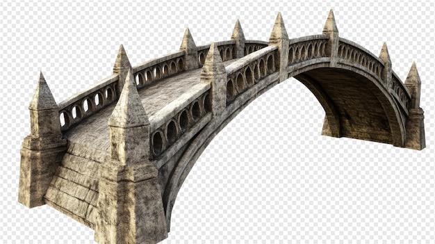 PSD een oude brug met bogen en bogen