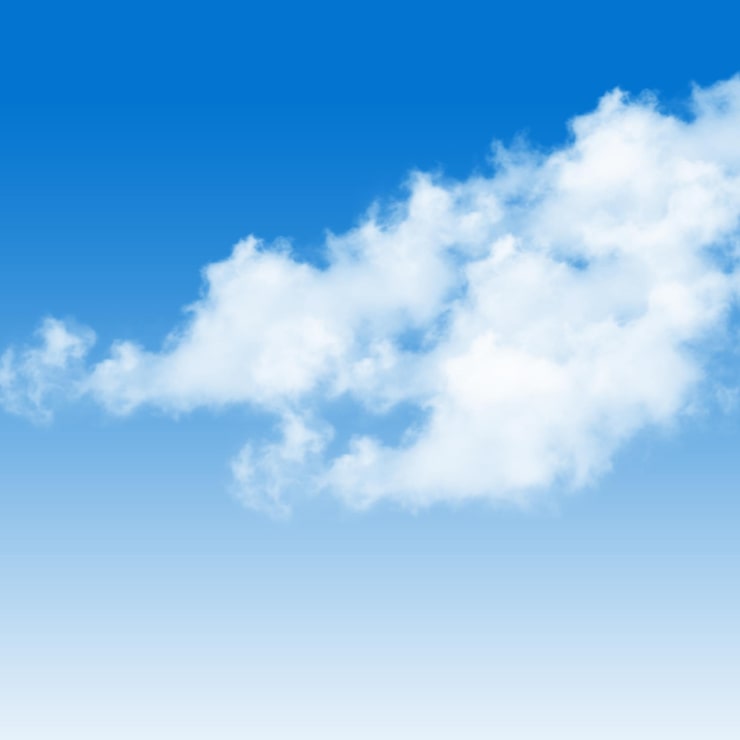 PSD een wolk die in de hemel is die blauw is